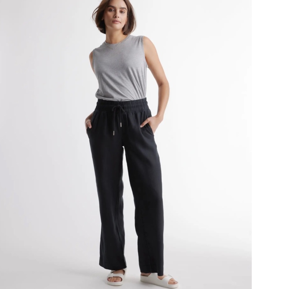 Quince European Linen Wide-Leg Pants, Size M 30" Length - Picture 2 of 11
